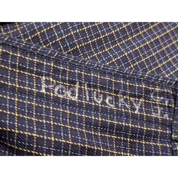 Bobby Jones Collection Woven in Italy Navy Plaid Button Down Shirt Mens Sz XXL - Picture 7 of 10